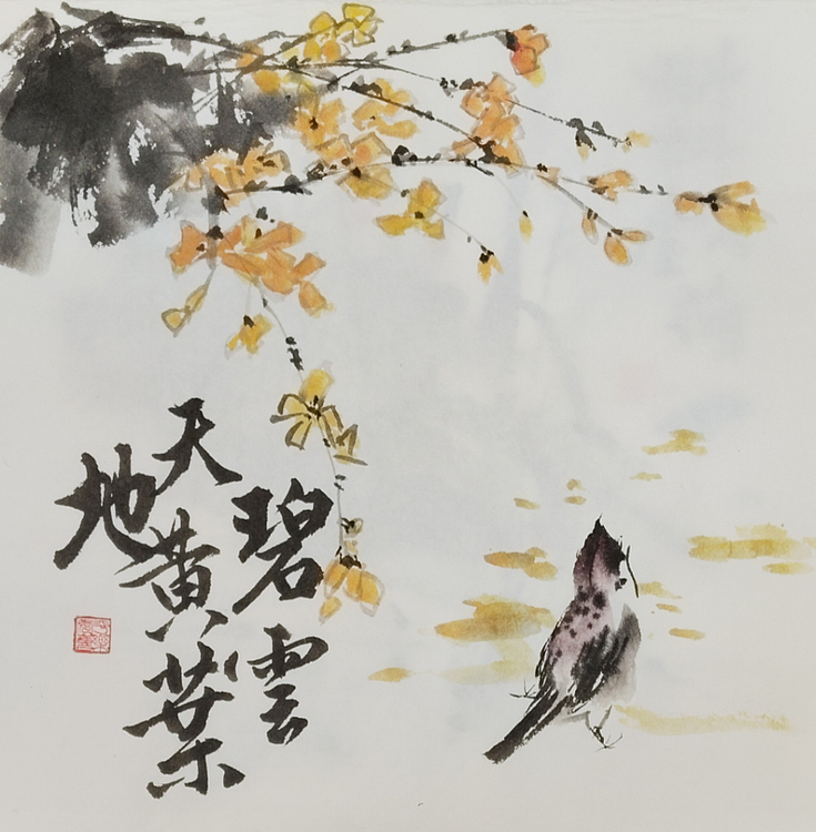 胡冰 精品水墨花鸟国画