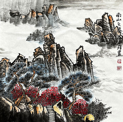 谷占琛 国画