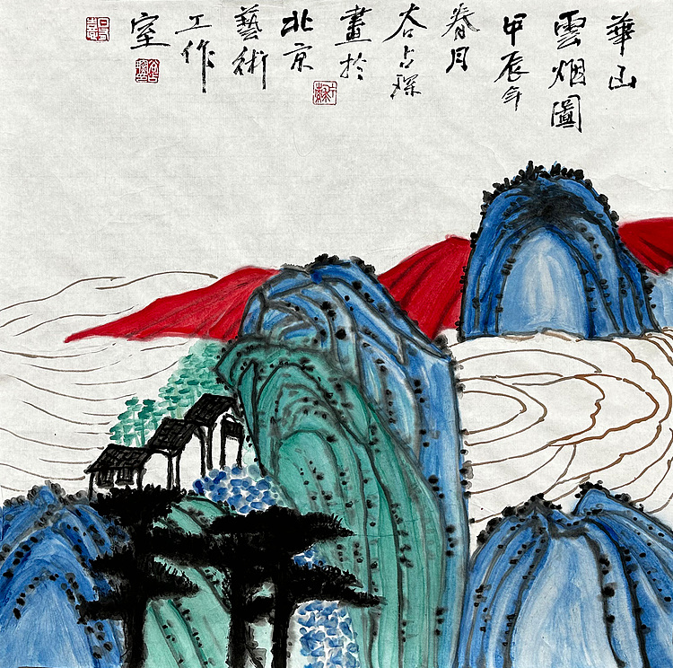 谷占琛 国画