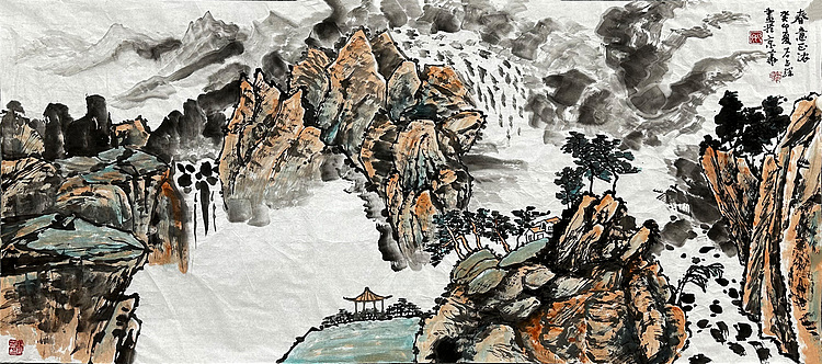 谷占琛 国画