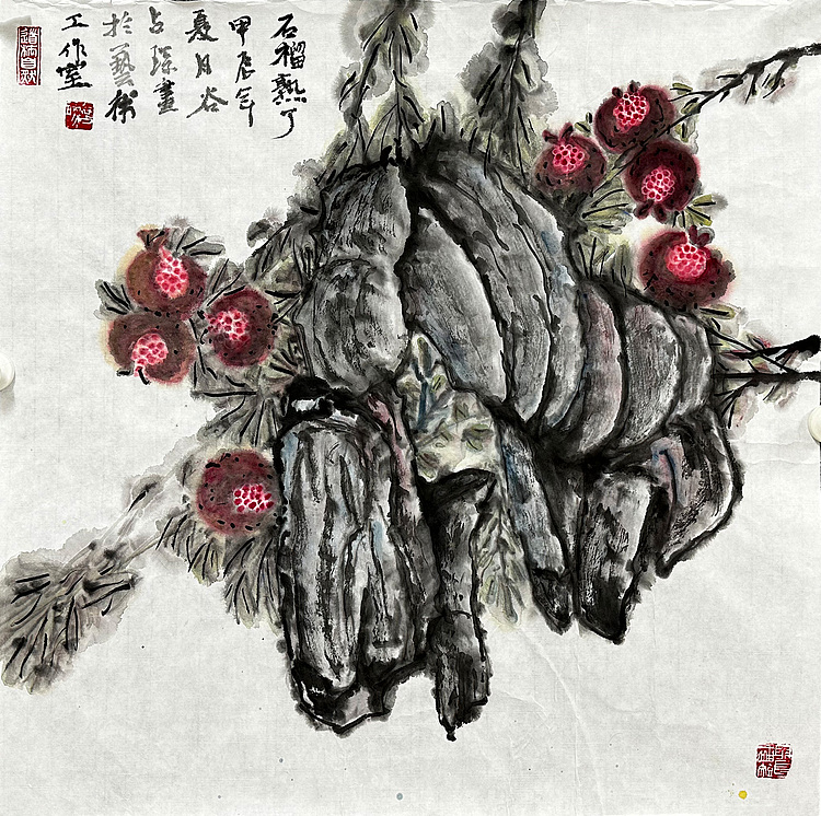 谷占琛 国画