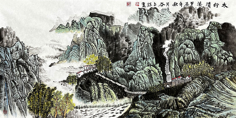 谷占琛 国画