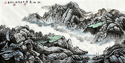 谷占琛 国画