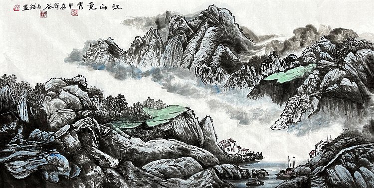 谷占琛 国画