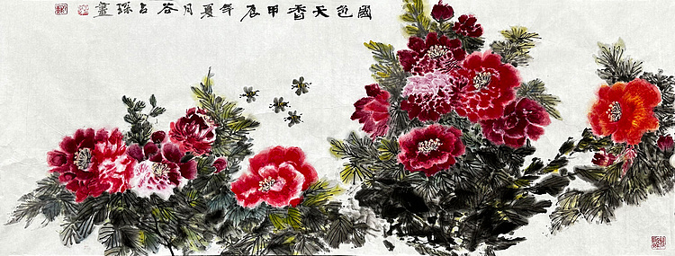 谷占琛 国画