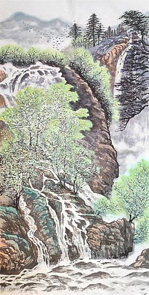 云海松涛 3尺山水画