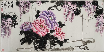 李保佐 花卉作品《花开富贵》