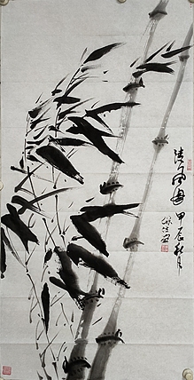 李保佐  竹子作品《清风图》