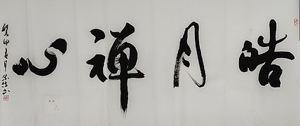 李保佐 书法作品《皓月禅心》