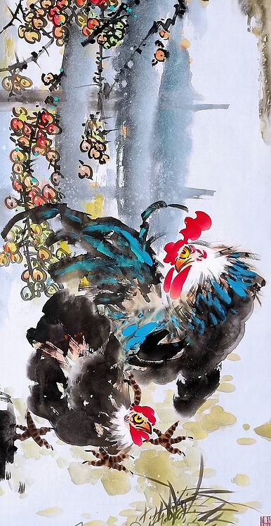 高晓林 （4956）国家一级，美术师江苏省美协会员《吉星高照》