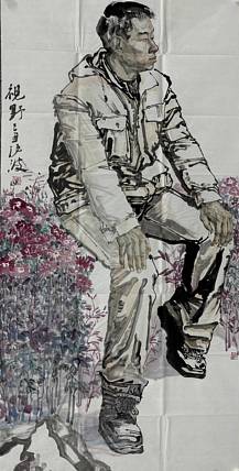 河南大学教授，河南省美协副主席，中美协会员，袁汝波 国画 视野