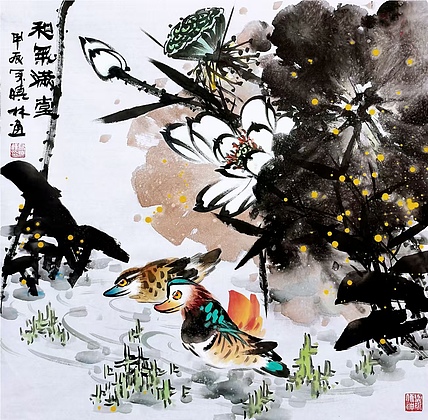 高晓林 （4960）国家一级美术师，江苏省美协会员，和气满堂