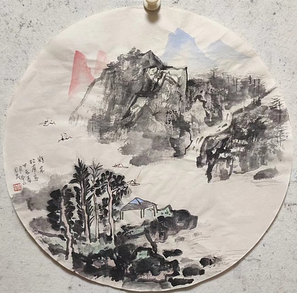 南山 中国美协会员周群（南山周君）《清鹤》