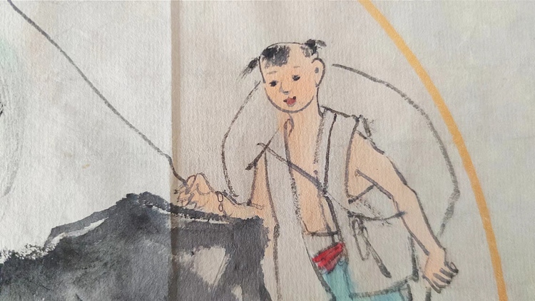 南山 中国美协会员_周群（南山周君）《春风》