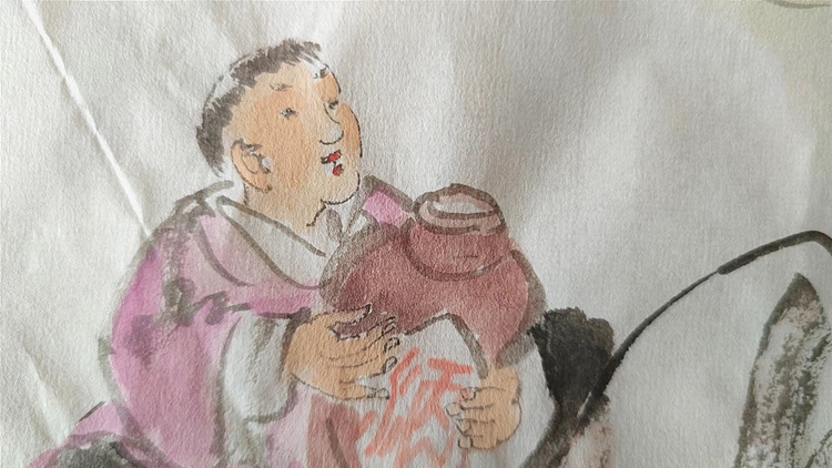 南山 中国美协会员_周群（南山周君）《李白邀月》