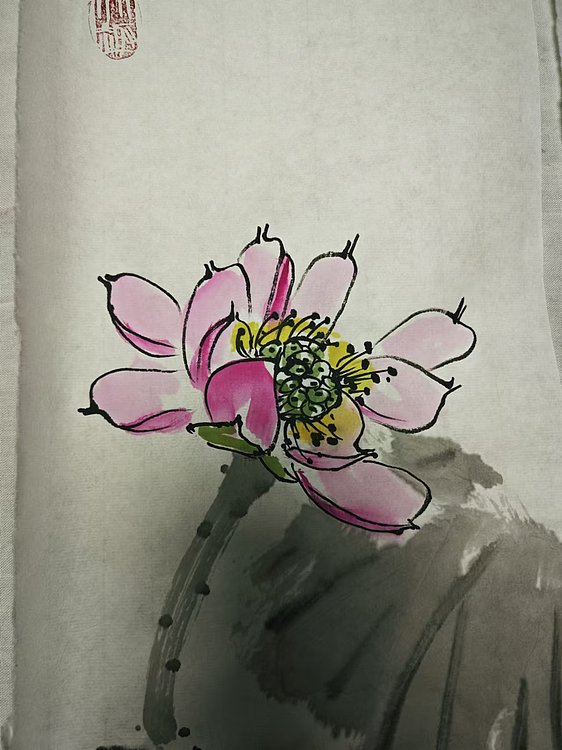 中国老年书画研究会会员 张宝霞 《荷花四条屏》