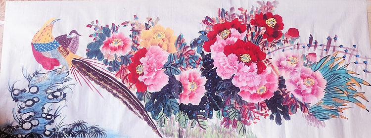 职业书画家 孟红 《锦上添花》或《国色迎富贵花香送吉祥》
