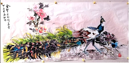 职业书画家 孟红 《金翠素衣耀华堂》