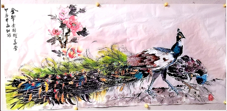 职业书画家 孟红 《金翠素衣耀华堂》