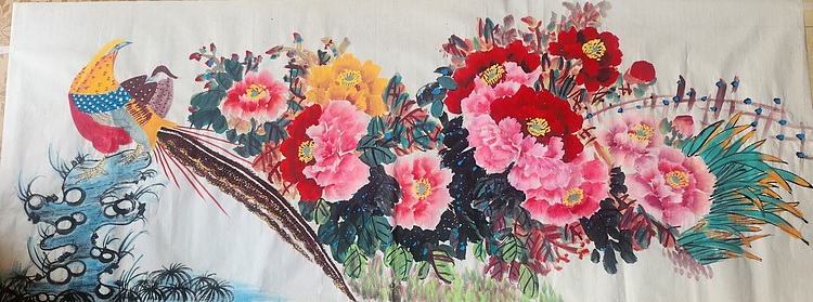 职业书画家 孟红 《锦上添花》或《国色迎富贵花香送吉祥》