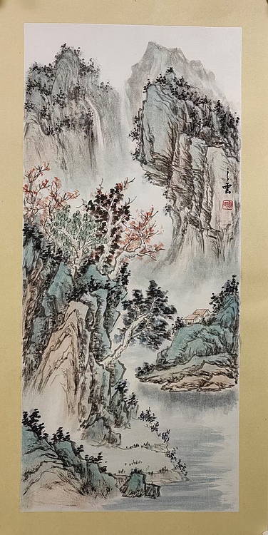 周植筠 山水