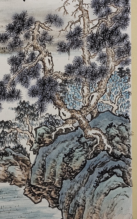 周植筠 平湖春色