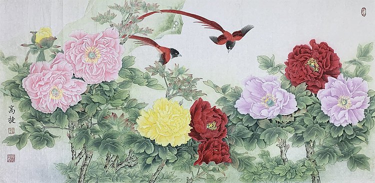 中国美协会员  高捷 花鸟