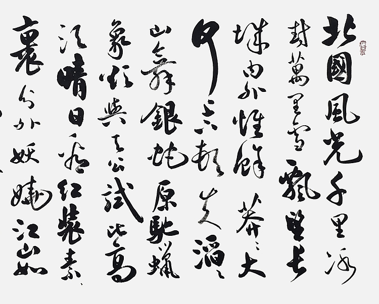 飞翔 山东省书协会员 沁园春雪书法字画手写真迹名家作品名人收藏