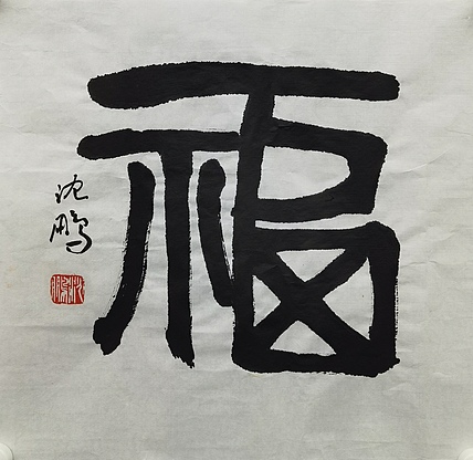原中书协主席 沈鹏 附老太太合影视频
