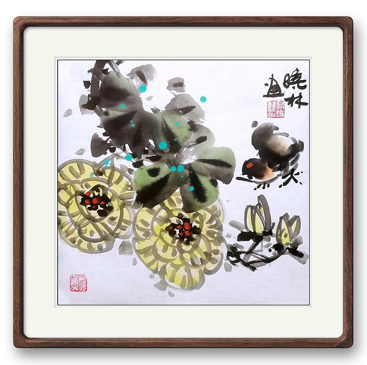 高晓林 （4971-6）国家一级美术师，江苏省美协会员，斗方小品