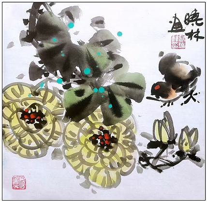 高晓林 （4971-6）国家一级美术师，江苏省美协会员，斗方小品