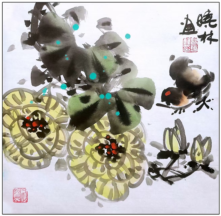 高晓林 （4971-6）国家一级美术师，江苏省美协会员，斗方小品