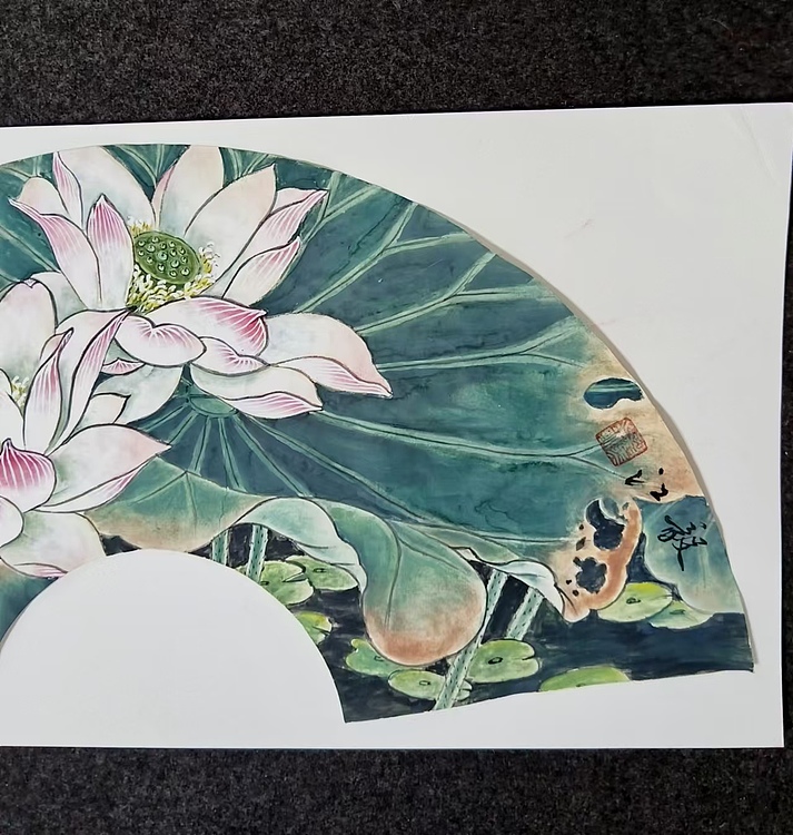 当代著名书画家 醉墨 朱毅江工笔国画《荷香》62*30㎝