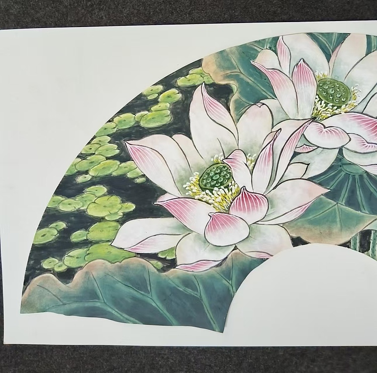 当代著名书画家 醉墨 朱毅江工笔国画《荷香》62*30㎝