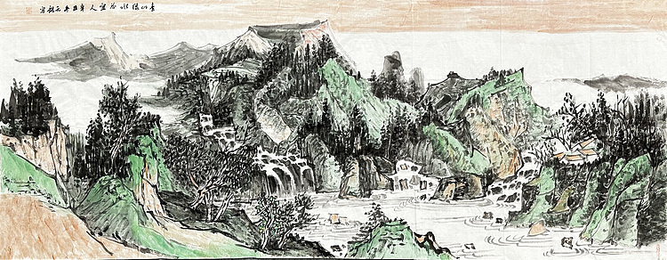 梁元龙 山水
