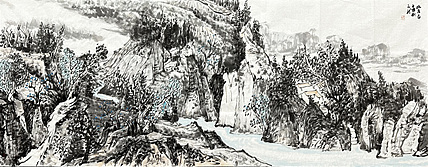 梁元龙 山水