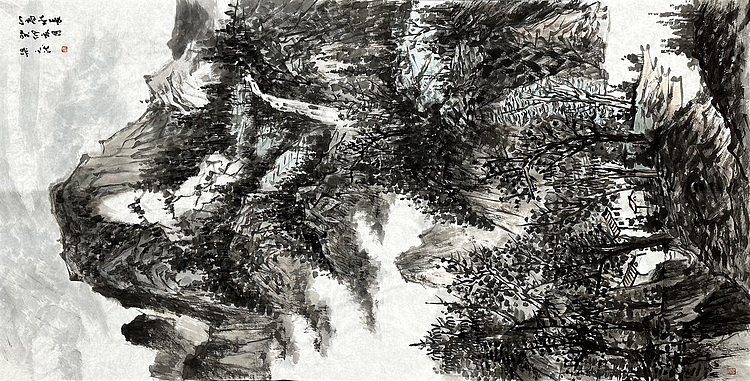 梁元龙 山水