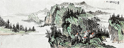 梁元龙 山水