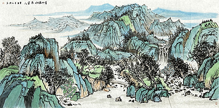 梁元龙 山水