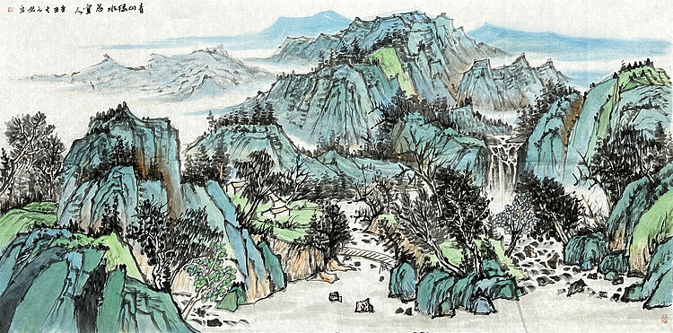 梁元龙 山水