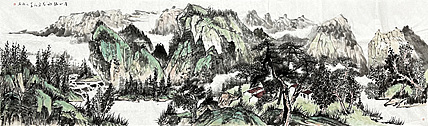 梁元龙 山水