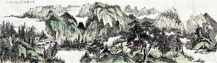 梁元龙 山水