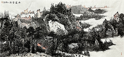 梁元龙 山水