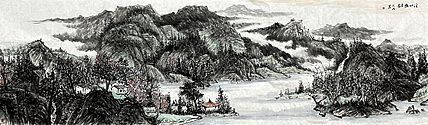 梁元龙 山水