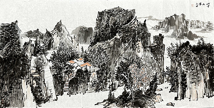 梁元龙 山水