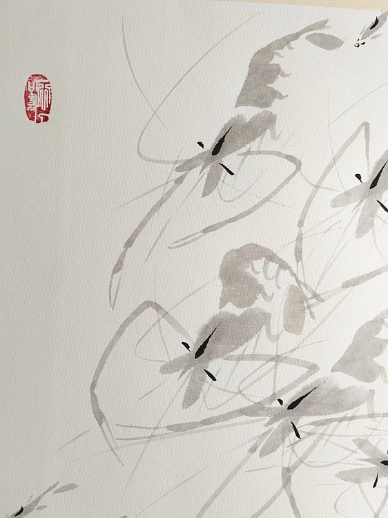 静心虾屋主人 虾趣图