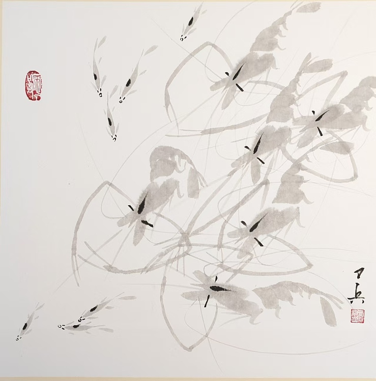 静心虾屋主人 虾趣图