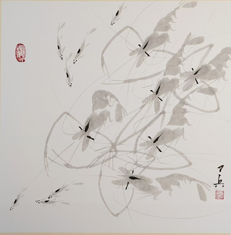 静心虾屋主人 虾趣图