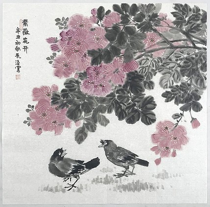 中国美术家协会会员 孔凌 花鸟