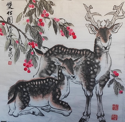 （画册封面同款）中国美术家协会会员 巨潮 花鸟
